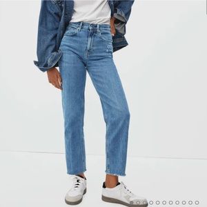 Everlane Way High Jeans in distressed size 24